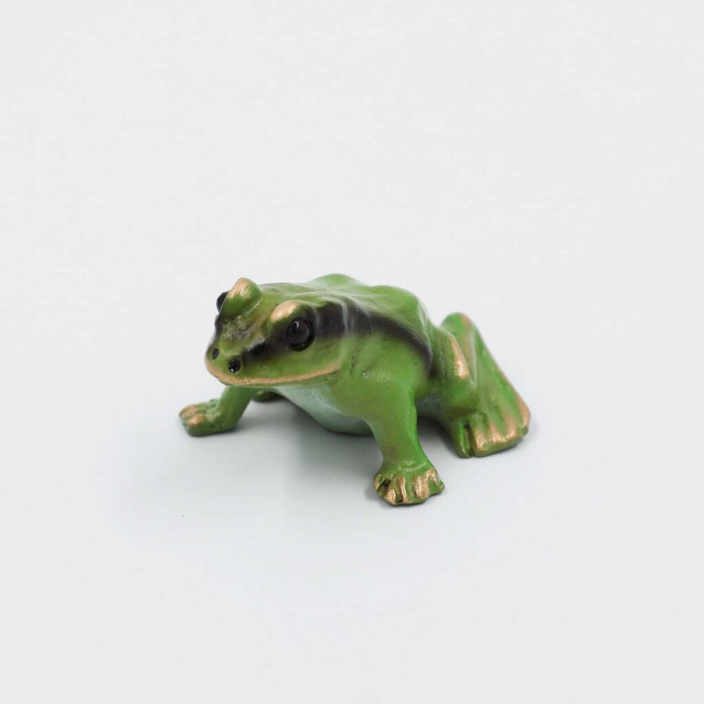 Bronze-Frosch handbemalt