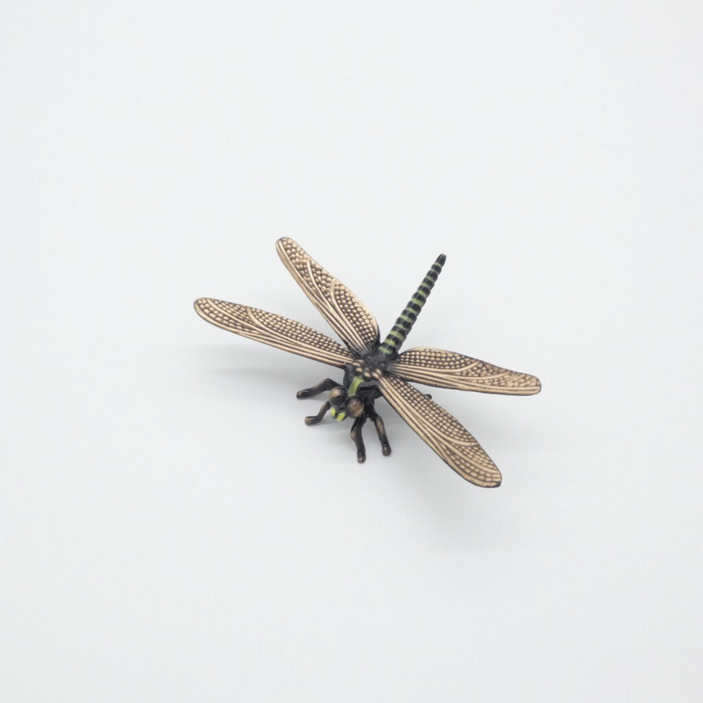 Bronze-Libelle schwarz-gelb