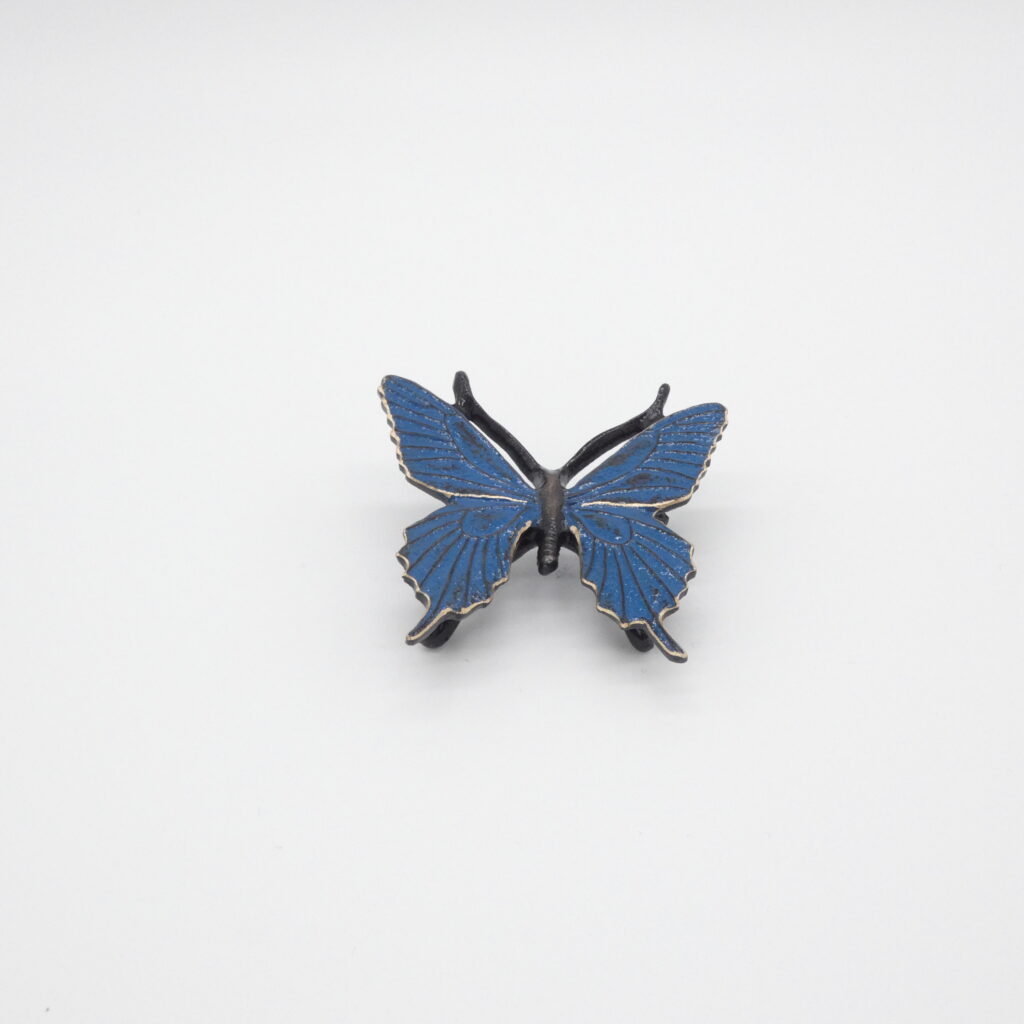 Bronze-Schmetterling Vintage Blau