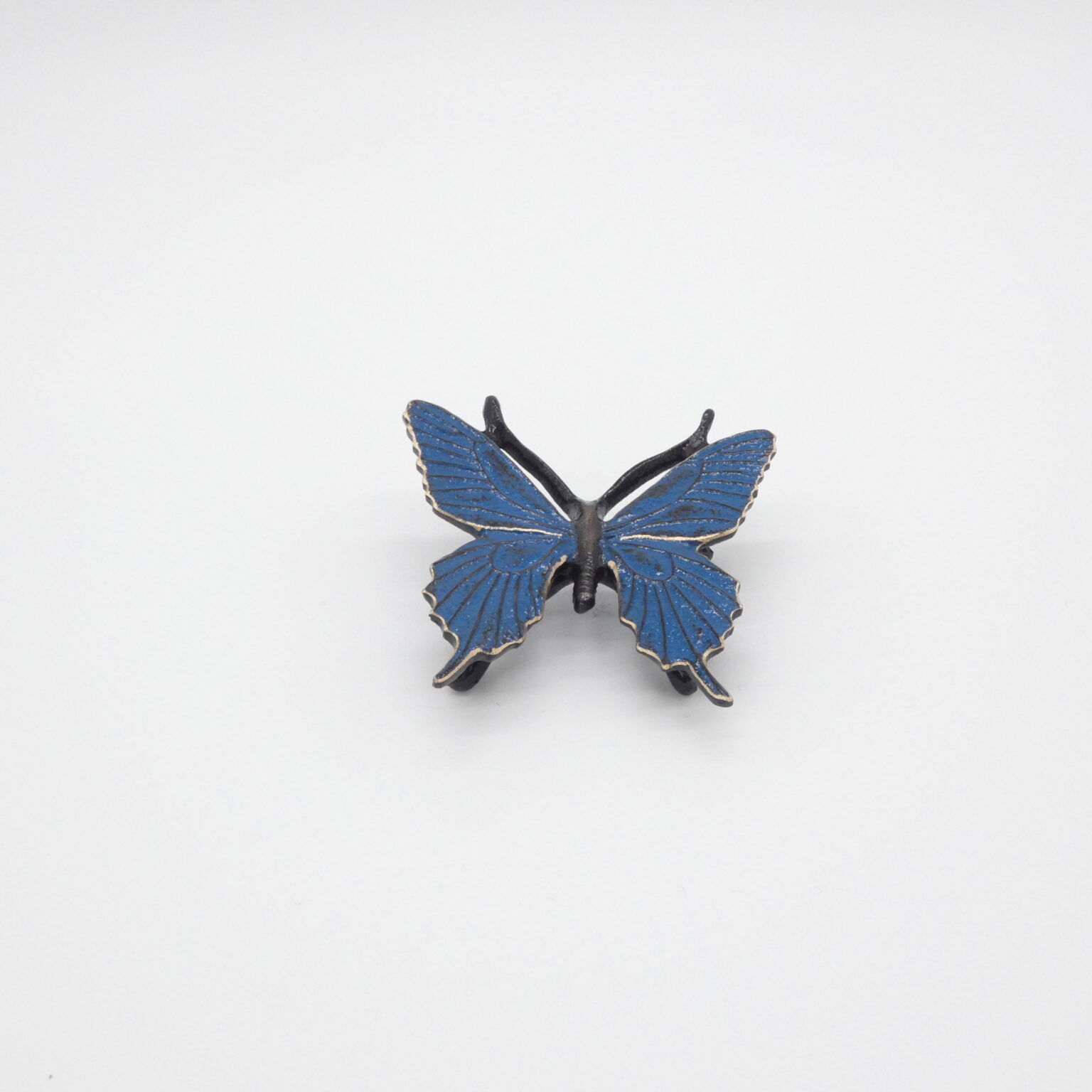 Bronze-Schmetterling Vintage Blau